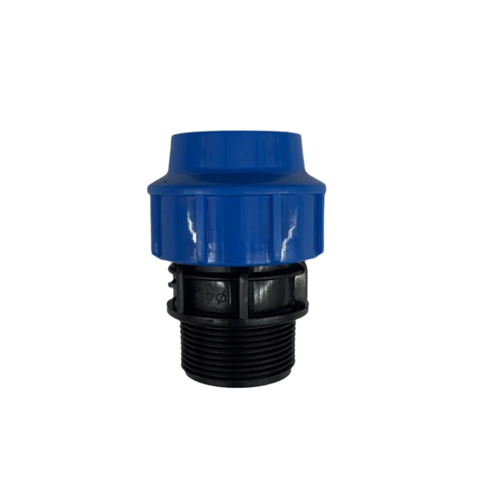 FLOTEK ADAPTOR MALE POLY COMPRESSION 40MM