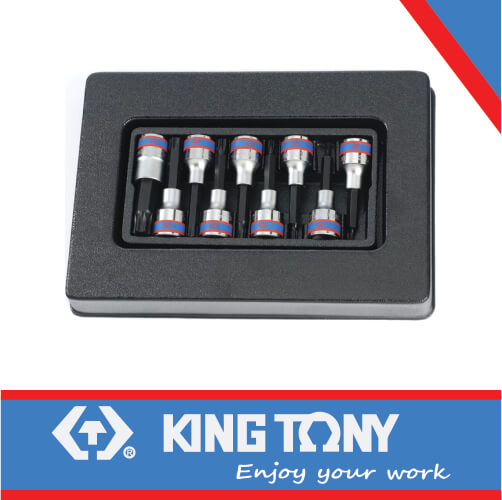 KING TONY SOCKET SET TORX BIT 1/2" T20-T25 4119PR