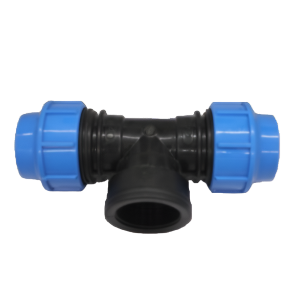 FLOTEK TEE FEMALE POLY COMPRESSION 40MM