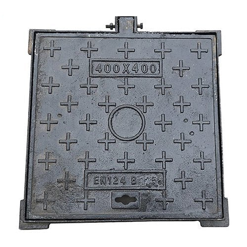 MANHOLE COVER METAL BLACK L/D 40X40 CH