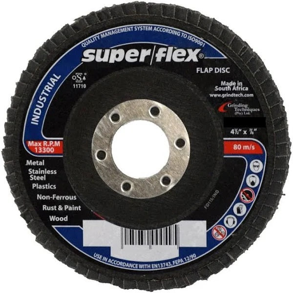 SUPER FLEX FLAP DISC INDUSTRIAL 180MM AZ120 T27