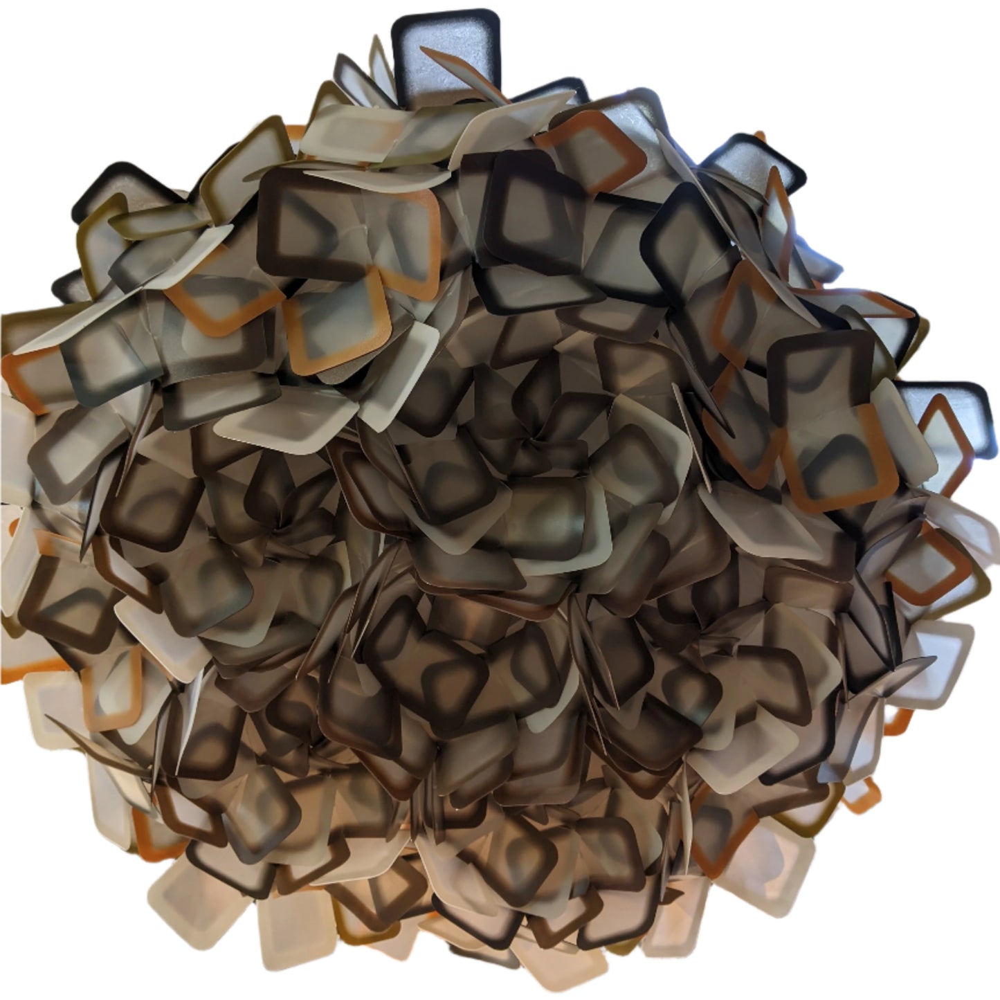 CHANDELIER CEILING LIGHT ASSORTED COLOURS 9088/2L FL D700H350