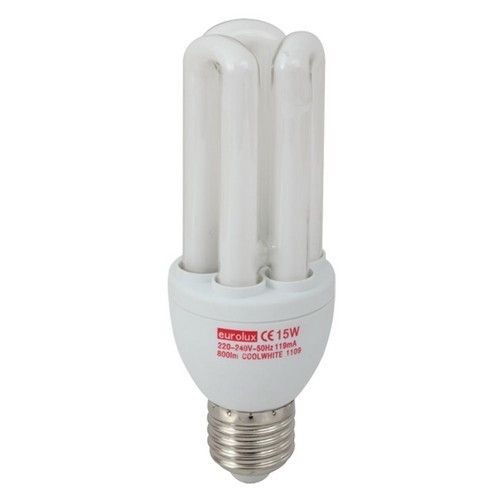 EUROLUX BULB ENERGY SAVING CFL COOL WHITE 3U 15W E27 G3