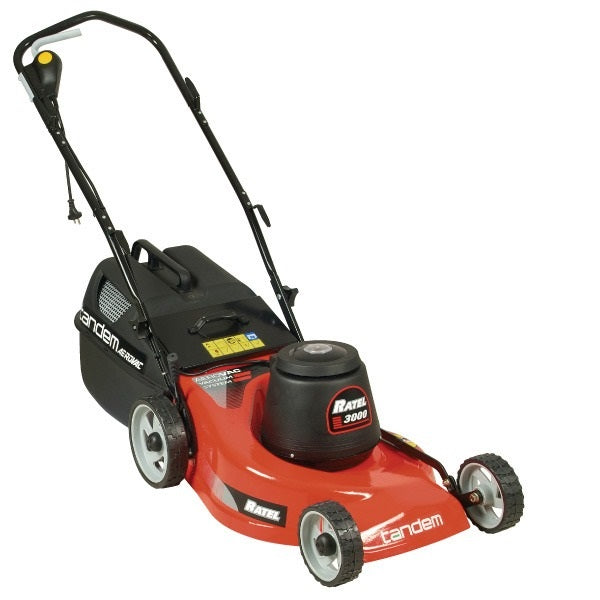 Tandem aerovac electric lawn mower sale