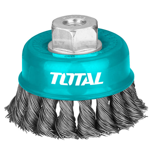 TOTAL WIRE BRUSH CUP TWIST WITH NUT 4" TAC32041