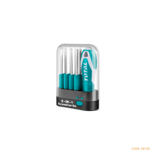TOTAL SCREWDRIVER SET INTERCHANGEABLE 9 PCS THT250906