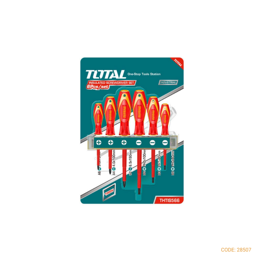 TOTAL SCREWDRIVER SET INSULATED 6PCS THTIS566