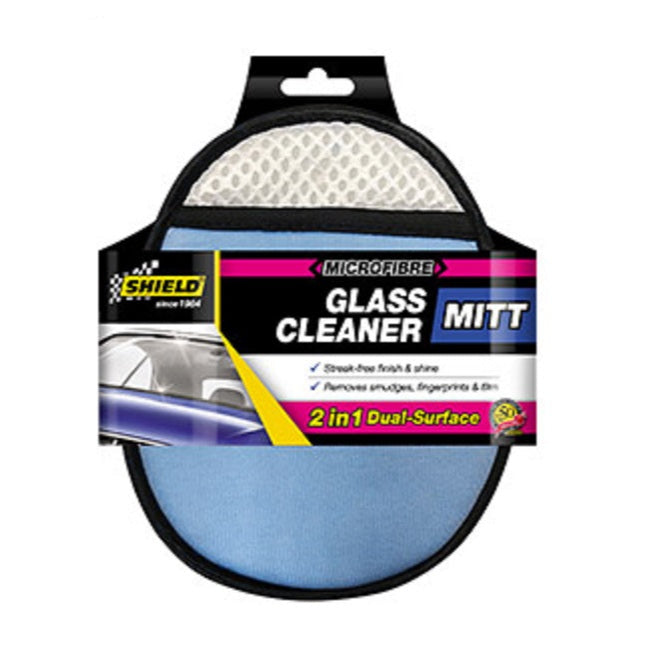 SHIELD MICROFIBRE GLASS CLEANING MITT SH1141