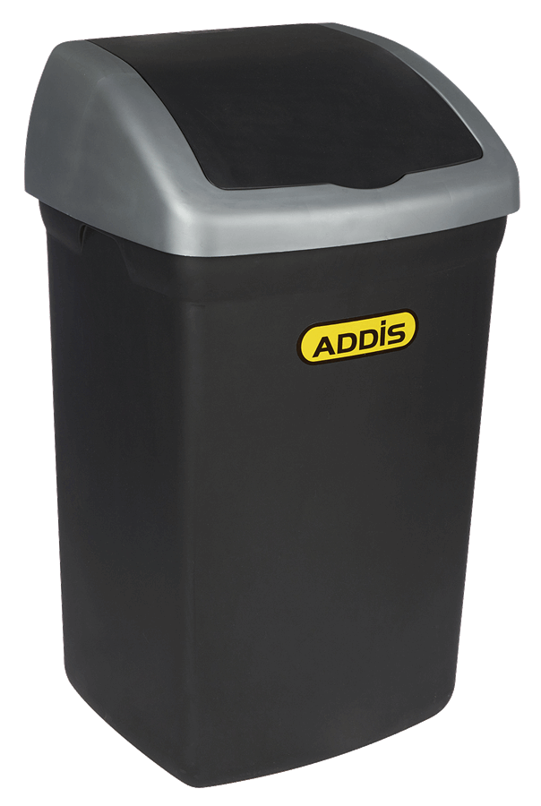 ADDIS BIN FLIP TOP 46L + BASE + LID 91098BK