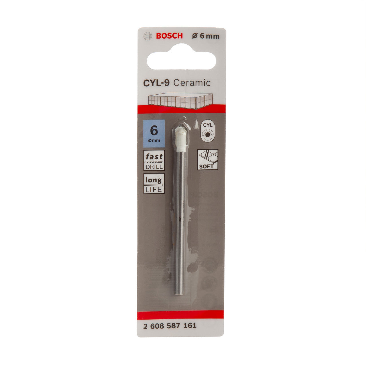 BOSCH TILE DRILL CYL-9 CERAMIC 6X80MM 2608587161