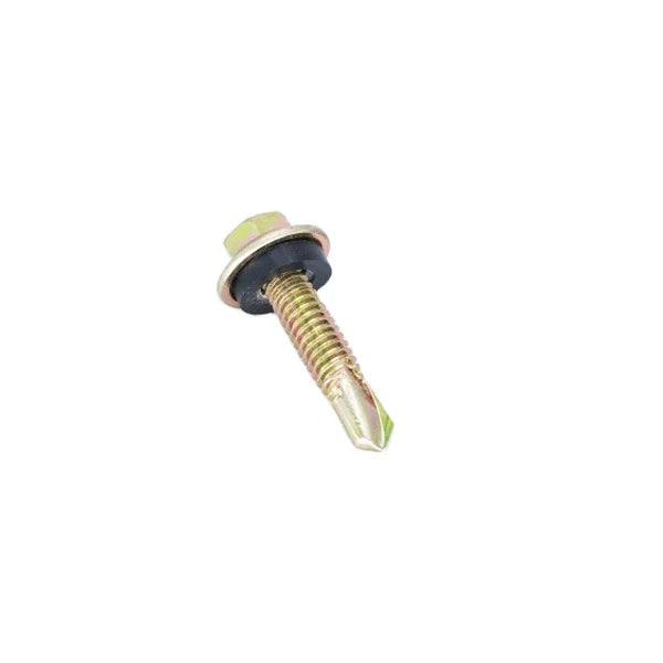 SCREWS SELF DRILL ROOFING BRASS 75MM