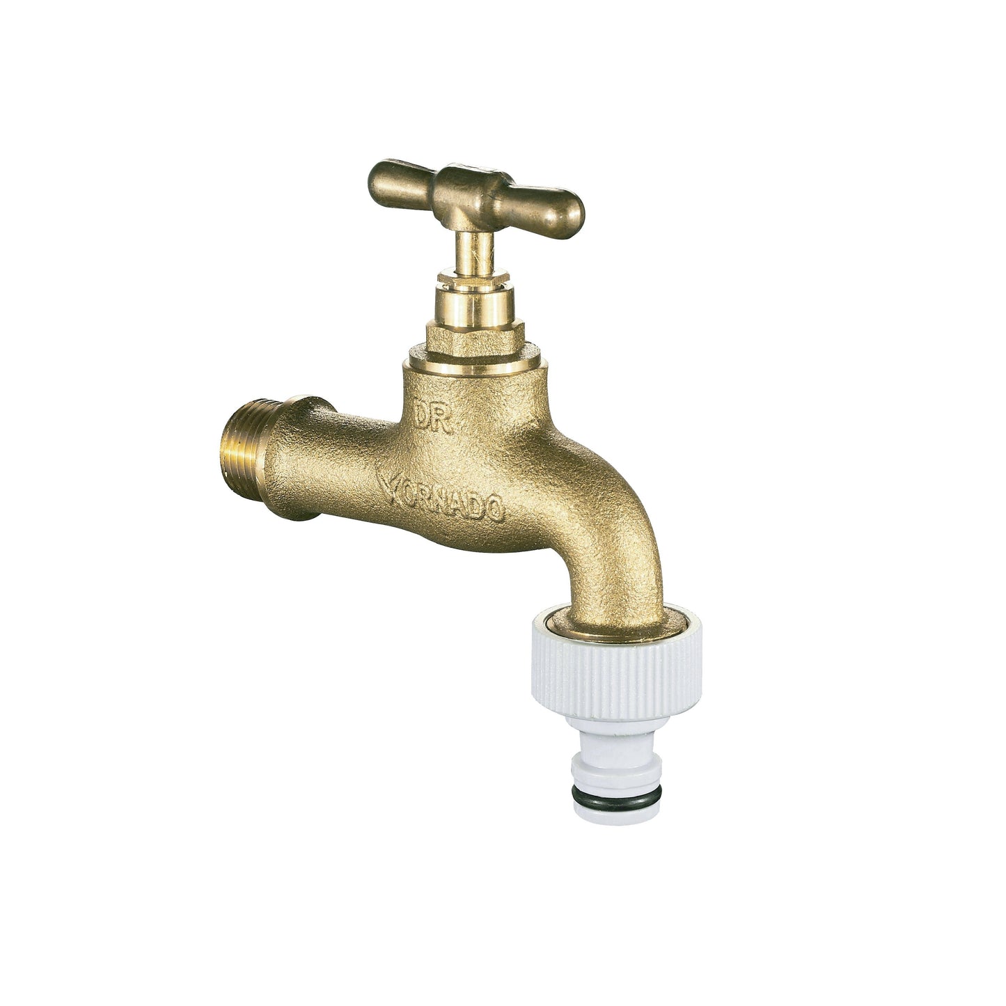 H&C GARDEN TAP BRASS 1/2'X3/4'X3/4' L/PAT SABS V-6560LPSABS