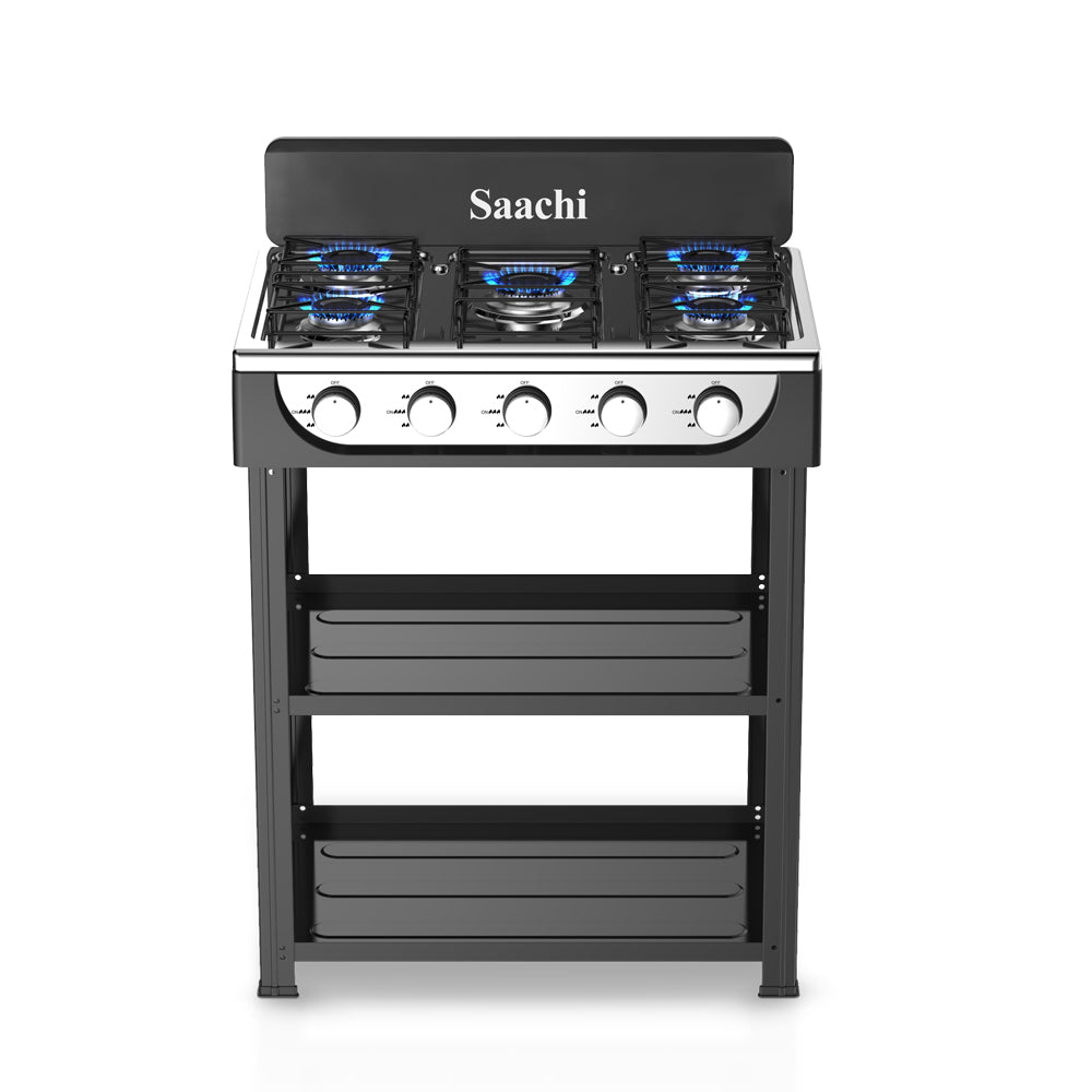 SAACHI GAS STOVE 5 BURNER AND STAND NL-GAS-5259