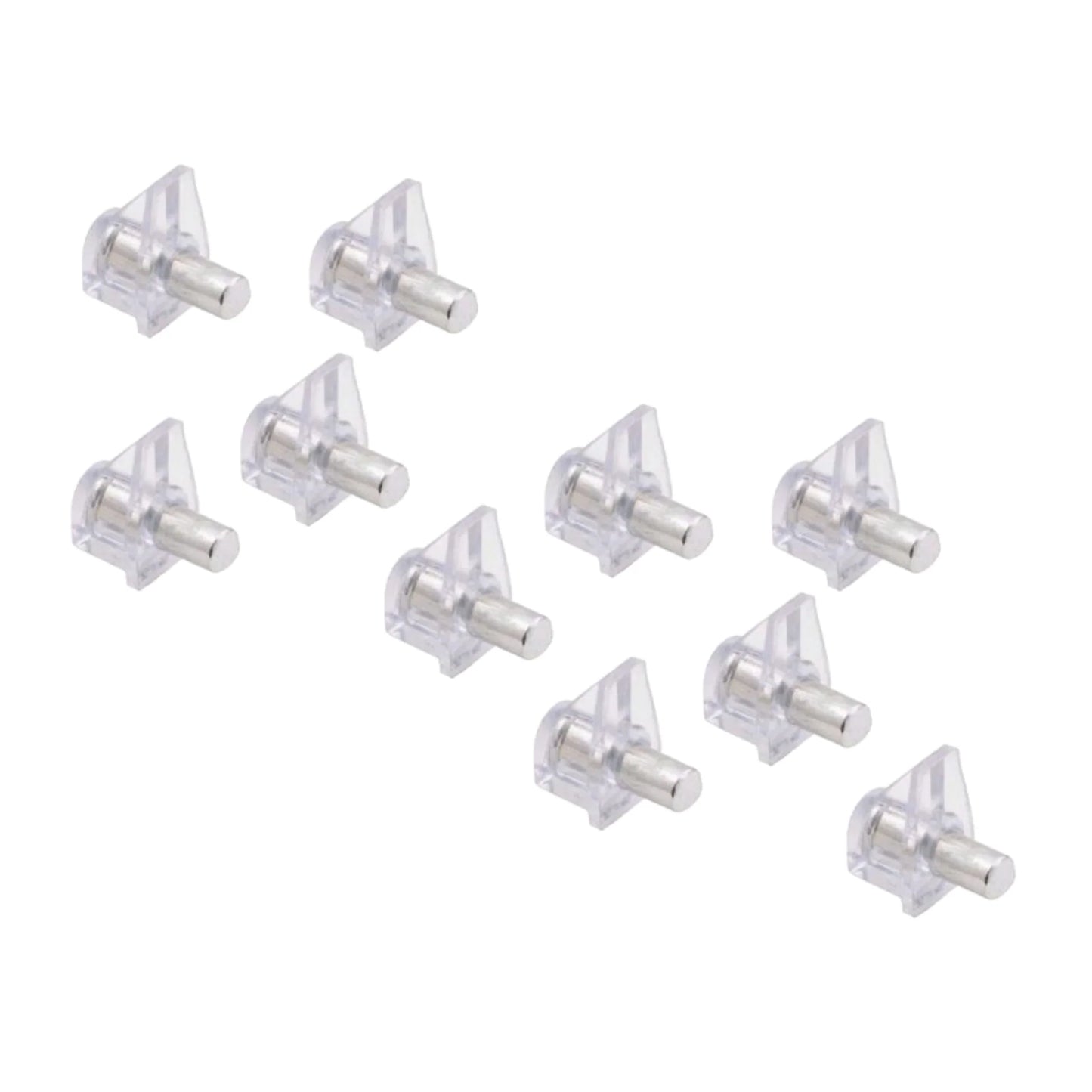 ROCO SHELF SUPPORT PAIREPACK CLEAR WITH STEEL PIN PER 10 RPAIREM26C10