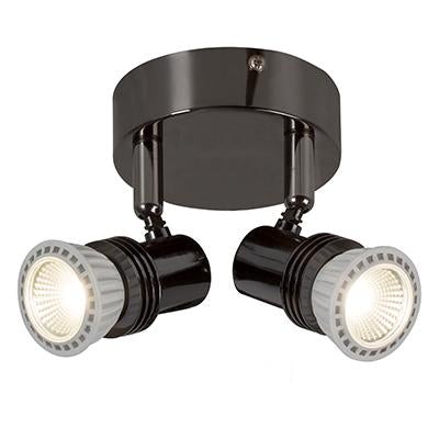 EUROLUX SPOT LIGHT 2 LIGHT SAHARA 100MM S28GM GUN METAL 50W PAR16 GU10