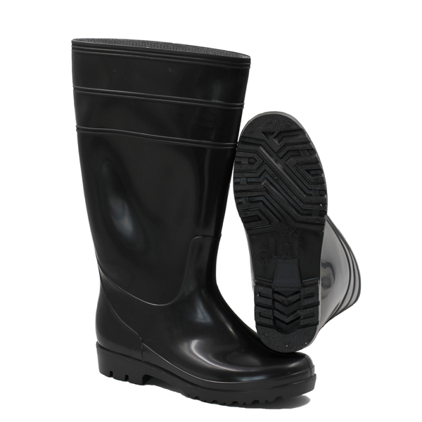 LITAI GUMBOOT WITHOUT STEEL TOE PVC BLACK SIZE 7