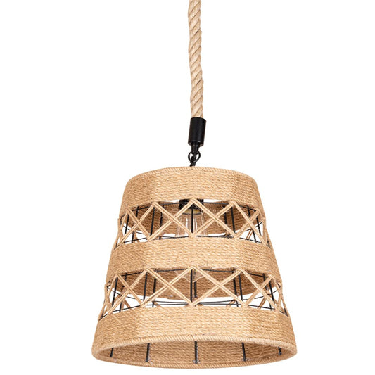 OKES PENDANT LAMP IRON + HEMP ROPE HC-6501-3
