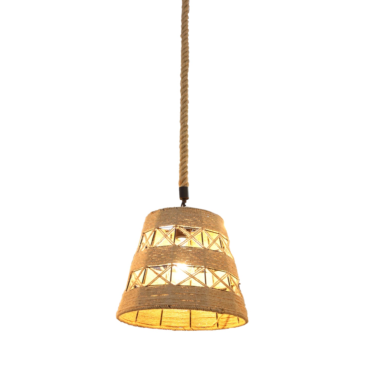 OUBO PENDANT LAMP IRON + HEMP ROPE HC-6504-4
