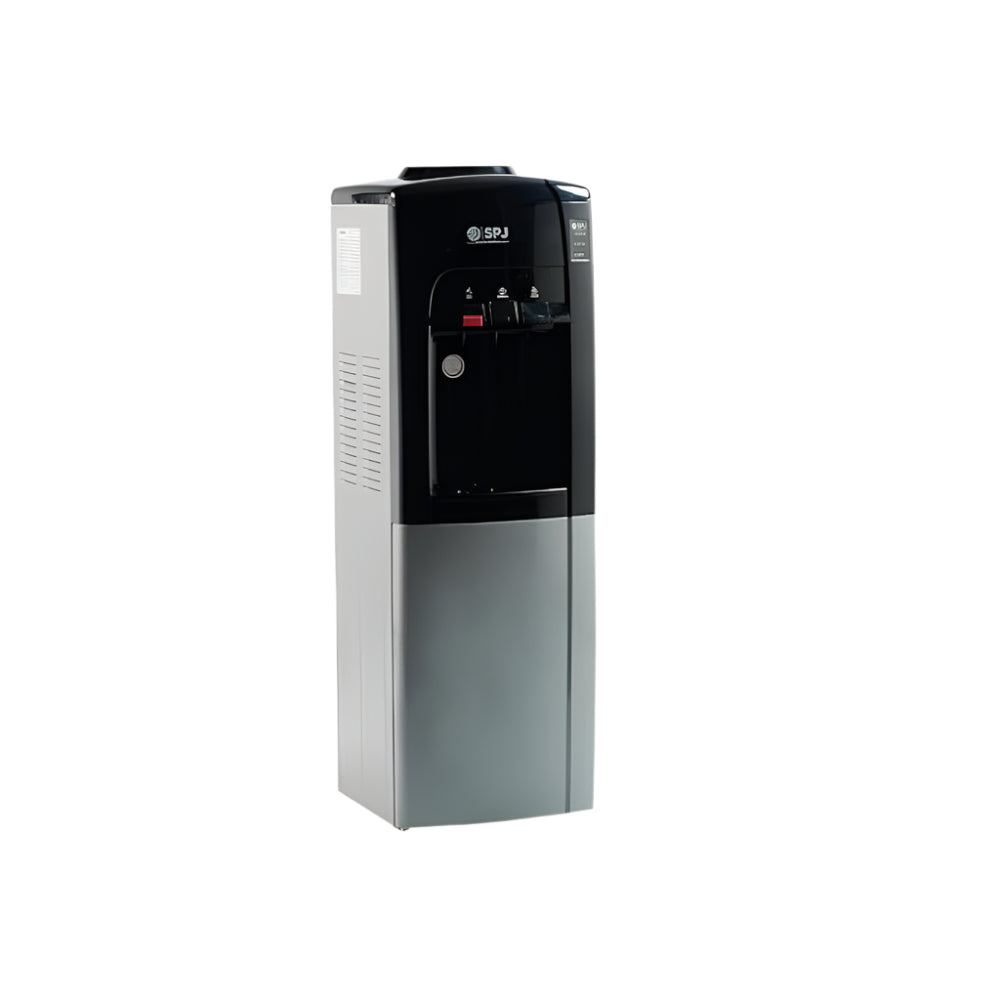 SPJ WATER DISPENSER WITH CABINET BLACK/SILVER WDBLR-CN003