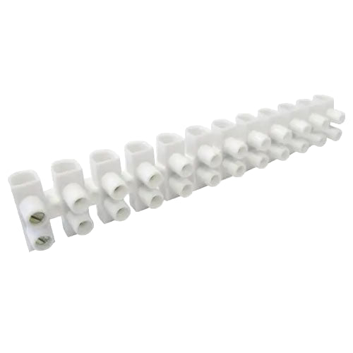 VETO STRIP CONNECTOR WHITE HEAVY DUTY 12 POLES 6MM
