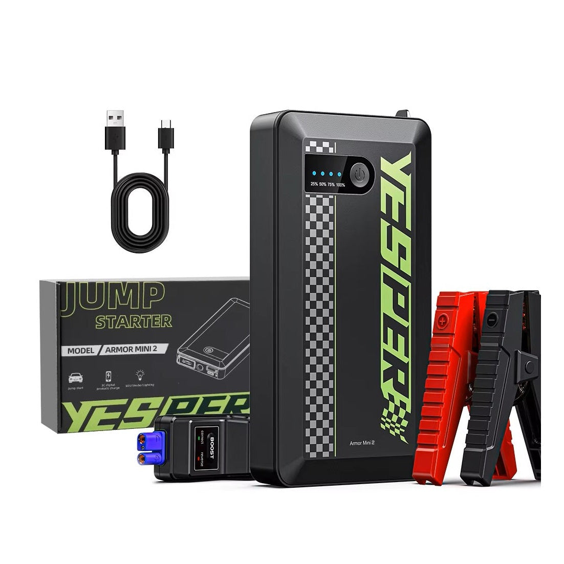 YESPER JUMP STARTER 12V 6000MAH 1200A 148X76X23.5MM ARMOR-MINI