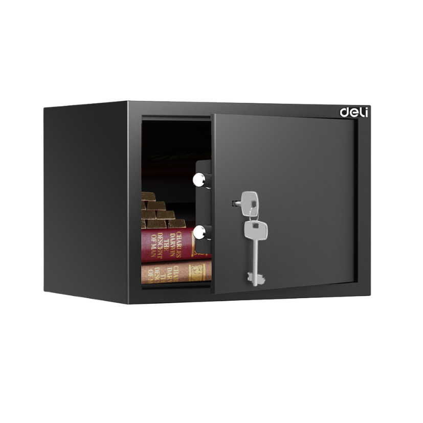 DELI DIGITAL SAFE BLACK 20X31X20CM - T561 6941798453446