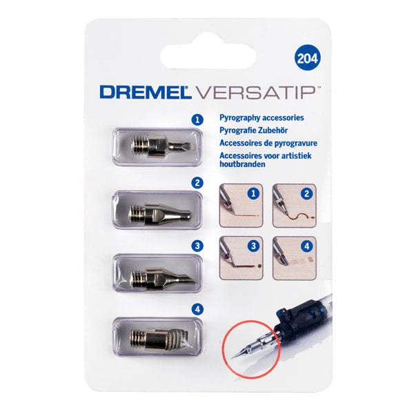 DREMEL VERSATIP PYROGRAPHY ACCESSORIES 4PCS SET 204 26150204JA