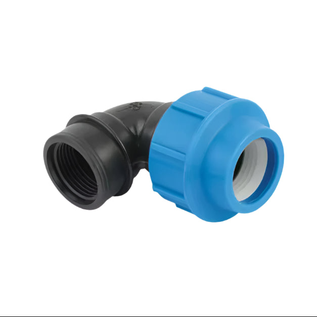 FLOTEK ELBOW FEMALE POLY COMPRESSION 20MM