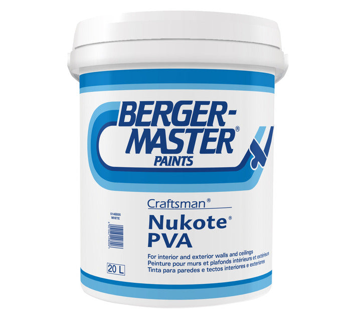 DULUX BERGERMASTER NUKOTE PVA WHITE 20L 5146855