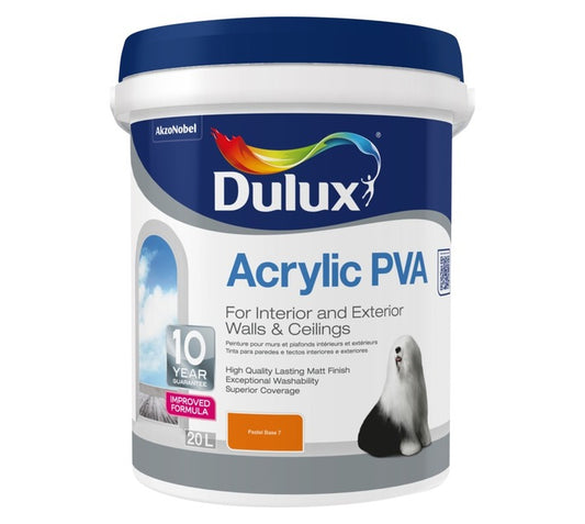 Dulux Acrylic PVA Base 7 Pastel - 20L -5147070