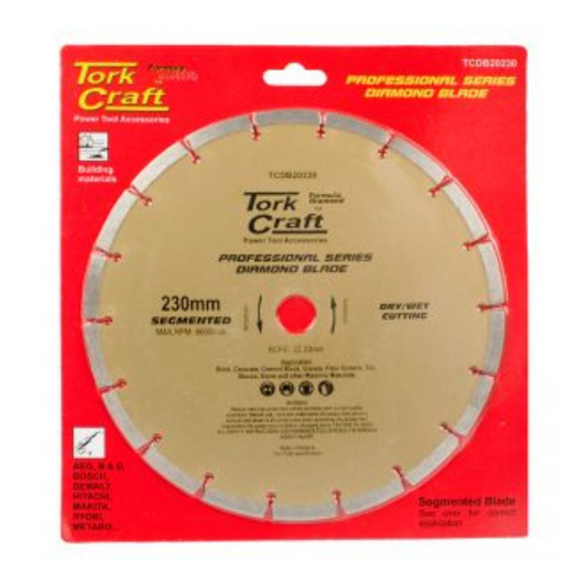 TORK CRAFT DIAMOND BLADE SEGMENTED PROFESSIONAL 230MM TCDB20230