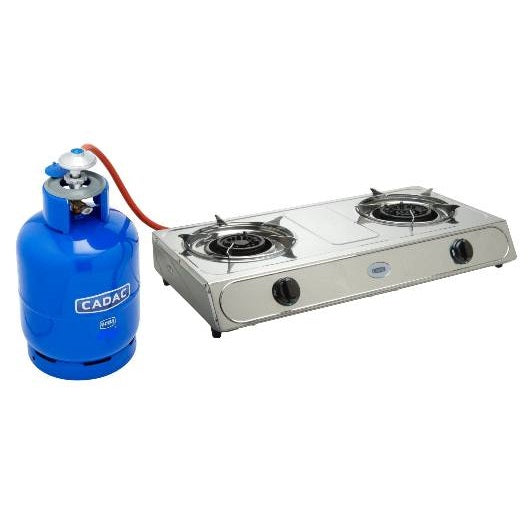 CADAC GAS STOVE 2 PLATE + 3KG CYLINDER COMBO