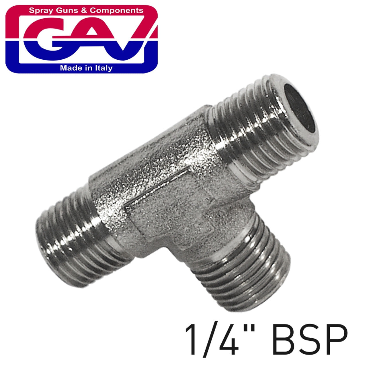 GAV T CONNECTOR 1/4"MMM TEE GAV1256-2