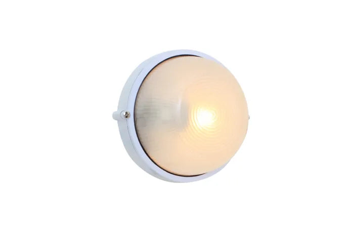 EUROLUX BULKHEAD ROUND SMALL ALUMINIUM WHITE
