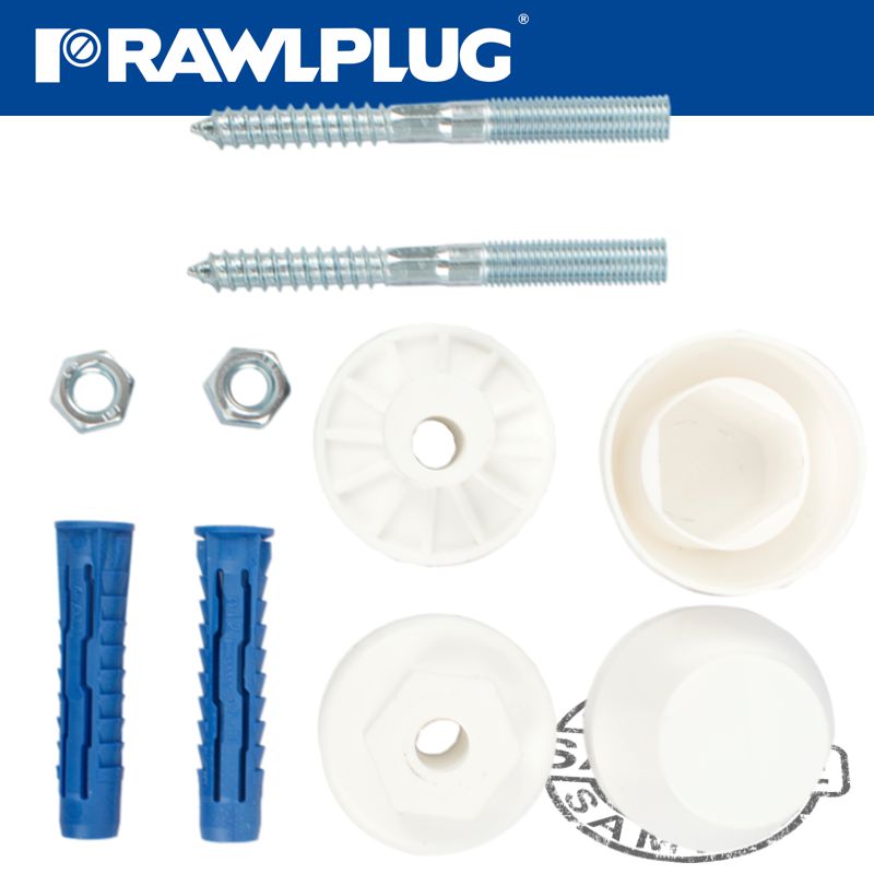 RAWLPLUG WASHBASIN MOUNTING KIT WITH 10MM R-S1-KPU100-U