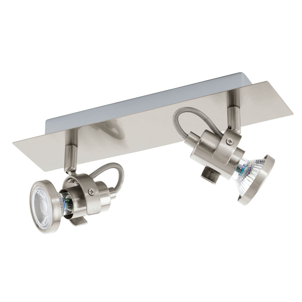 EUROLUX LED SPOTLIGHT TUKON 2 LIGHT SATIN CHROME S150