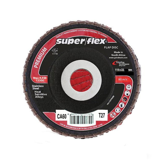 SUPER FLEX GRINDING DISC FLAT PREMIUM NFF T27 115X22 CA60