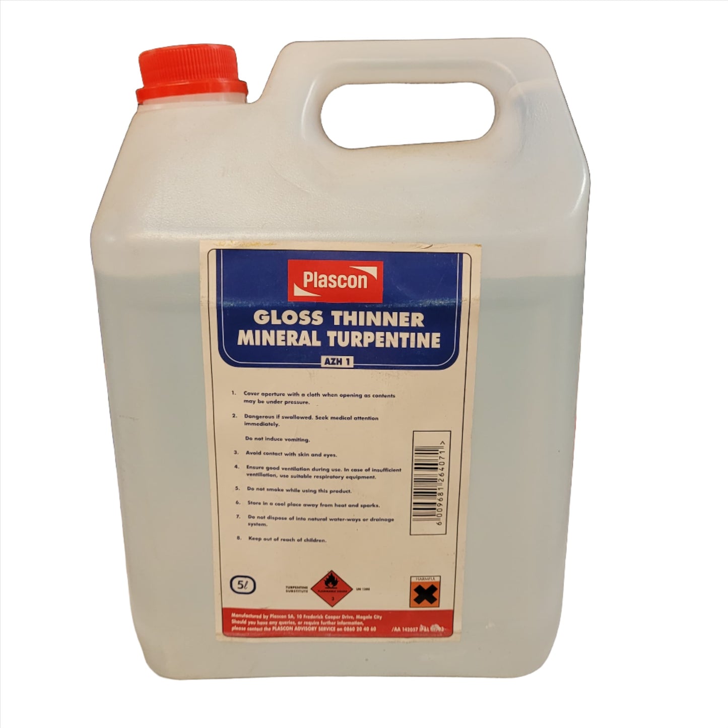 PLASCON MINERAL TURPENTINE 5L AZH1