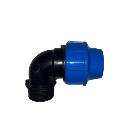 FLOTEK ELBOW MALE POLY COMPRESSION 40MM