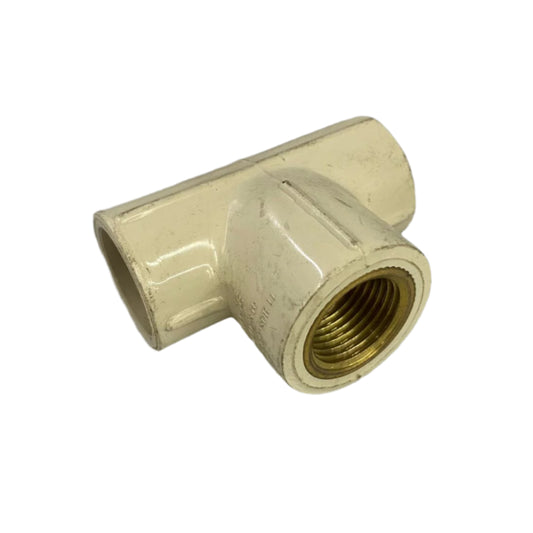 FLOTEK REDUCING TEE CPVC/BRASS 3/4"X1/2"