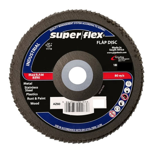 SUPER FLEX FLAP DISC INDUSTRIAL 180MM AZ60