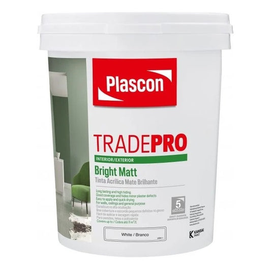 PLASCON BRIGHT MATT TRADEPRO 20L UBM1