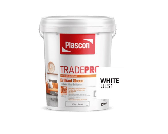 PLASCON BRILLIANT SHEEN TRADEPRO WHITE 20L ULS1