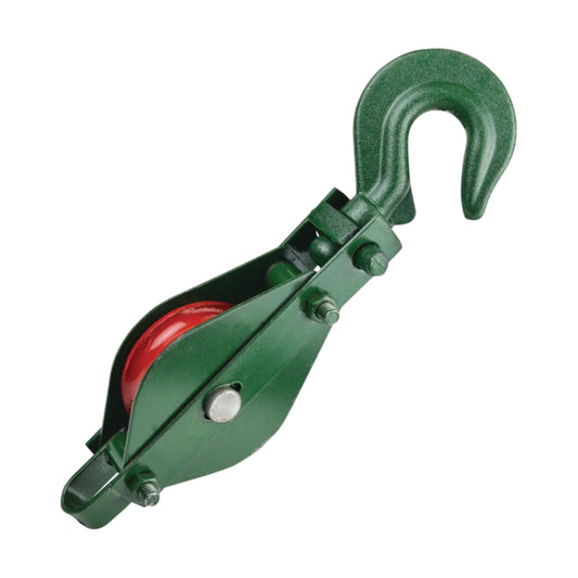 PULLEY SINGLE GREEN 4"