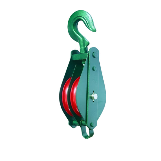 PULLEY DOUBLE GREEN 4"
