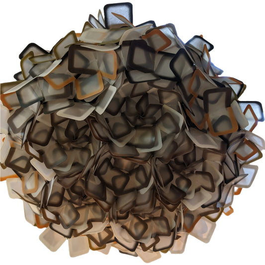 CHANDELIER CEILING LIGHT ASSORTED COLOURS 9088/2L FL D700H350