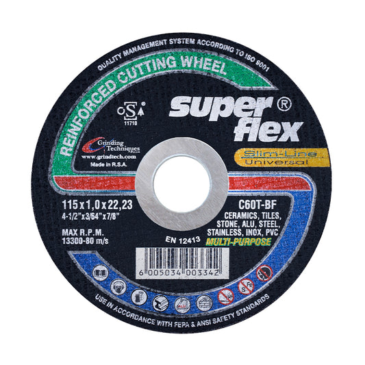 SUPER FLEX FLAT DISC SLIM LINE MULTIPURPOSE 115X1.0X22/23 C60T FB T41
