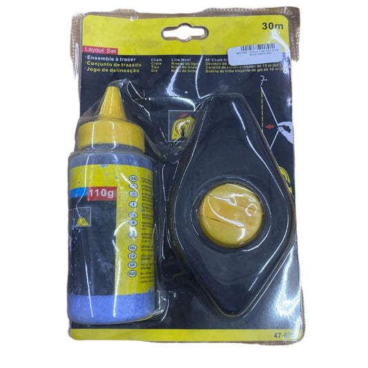 CHALK LINE SET 2PCS BLUE 30M 47-403