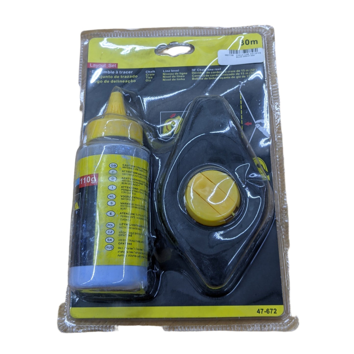 CHALK LINE REEL 2PCS SET 30M RD 47-404