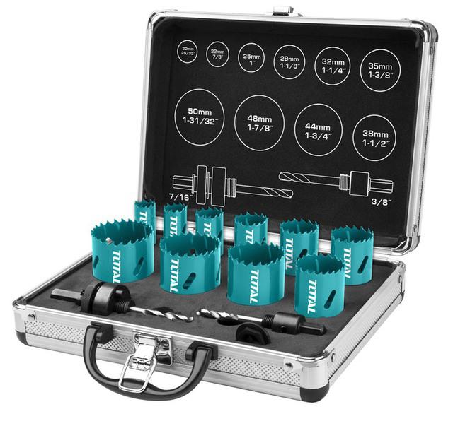 TOTAL HOLE SAW SET BI-METAL 12 PCS 20MM-50MM TACSH1121